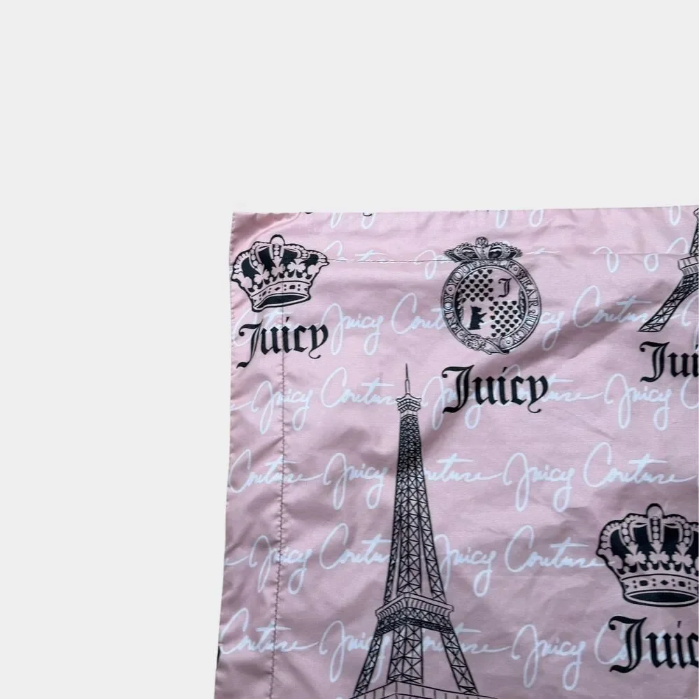 Juicy Couture Home Pillow Case Sham Pink Gray Eiffel Tower Paris France 20